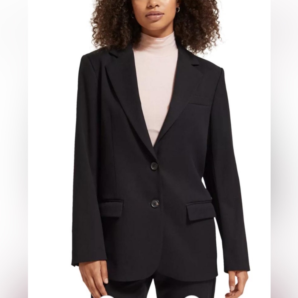 Talbots Black Single-Breasted Tailored Blazer size 8P